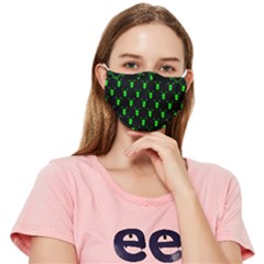 Neon Green Bug Heads  Fitted Cloth Face Mask (adult) by SpinnyChairDesigns