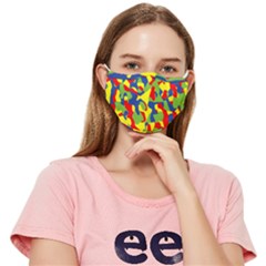 Rainbow Camouflage Fitted Cloth Face Mask (adult) by SpinnyChairDesigns