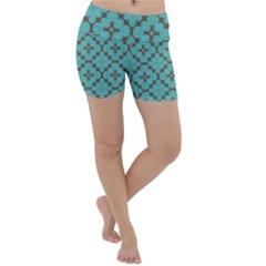 Tiles Lightweight Velour Yoga Shorts by Sobalvarro