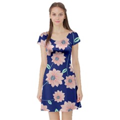 Floral Short Sleeve Skater Dress by Sobalvarro