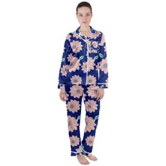 Floral Satin Long Sleeve Pyjamas Set by Sobalvarro