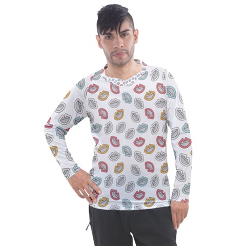 Happy Doodle Laugh Men s Pique Long Sleeve Tee by tmsartbazaar