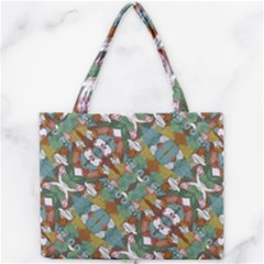 Multicolored Collage Print Pattern Mosaic Mini Tote Bag by dflcprintsclothing