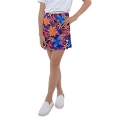 Colourful Print 5 Kids  Tennis Skirt by designsbymallika
