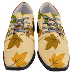 Autumn Leaves Women Heeled Oxford Shoes by DithersDesigns