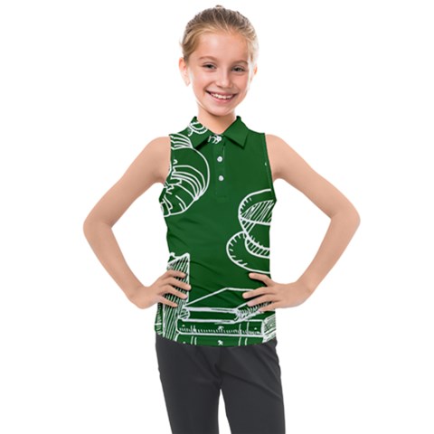 Books And Baked Goods Pattern Kids  Sleeveless Polo Tee by DithersDesigns