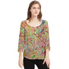 Quarantine Spring Chiffon Quarter Sleeve Blouse by arwwearableart