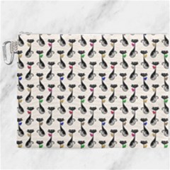 Lady Cat Pattern, Cute Cats Theme, Feline Design Canvas Cosmetic Bag (xxxl) by Casemiro