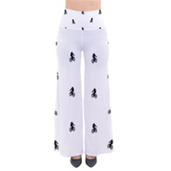 Riding Bike Motif Print Pattern So Vintage Palazzo Pants by dflcprintsclothing