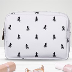 Riding Bike Motif Print Pattern Make Up Pouch (medium) by dflcprintsclothing