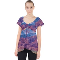 Arid Andean Landscape, La Rioja, Argentina010 Lace Front Dolly Top by dflcprintsclothing