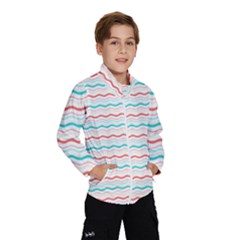 Aqua Coral Waves Kids  Windbreaker by CuteKingdom