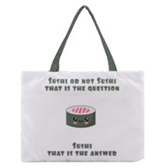 Sushi Zipper Medium Tote Bag by CuteKingdom
