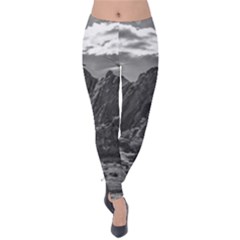 Andean Landscape At Brava Lagoon Reserve, La Rioja, Argentina Velvet Leggings by dflcprintsclothing