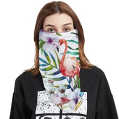 Tropical Flamingo Face Covering Bandana (triangle) by goljakoff