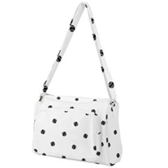 Black And White Baseball Print Pattern Front Pocket Crossbody Bag by dflcprintsclothing