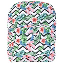 Zigzag Flowers Pattern Full Print Backpack by goljakoff