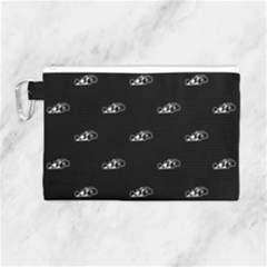 Formula One Black And White Graphic Pattern Canvas Cosmetic Bag (large) by dflcprintsclothing