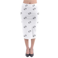 American Football Ball Motif Print Pattern Midi Pencil Skirt by dflcprintsclothing