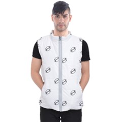 American Football Ball Motif Print Pattern Men s Puffer Vest by dflcprintsclothing