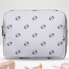 American Football Ball Motif Print Pattern Make Up Pouch (large) by dflcprintsclothing