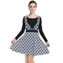 Black and white Triangles pattern, geometric Plunge Pinafore Dress View1