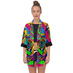 The Power Lattice - Open Front Chiffon Kimono by tealswan