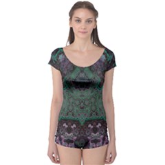 Mandala Corset Boyleg Leotard  by MRNStudios