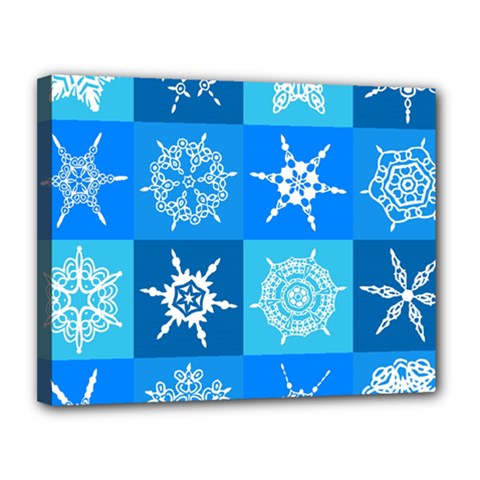 Snowflakes Canvas 14  X 11  (stretched) by Sobalvarro