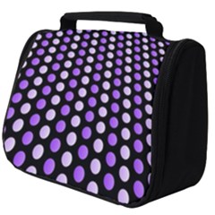 Purple And Pink Dots Pattern, Black Background Full Print Travel Pouch (big) by Casemiro