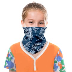 Blue Leaves Face Covering Bandana (kids) by goljakoff
