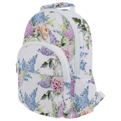 Flowers Rounded Multi Pocket Backpack by goljakoff