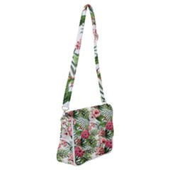Tropical Flowers Shoulder Bag With Back Zipper by goljakoff