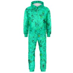 Aqua Marine Glittery Sequins Hooded Jumpsuit (men)  by essentialimage