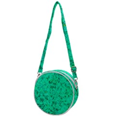 Aqua Marine Glittery Sequins Crossbody Circle Bag by essentialimage