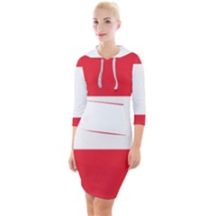 Flag Of Austria Quarter Sleeve Hood Bodycon Dress by FlagGallery