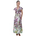 Flowers Flutter Sleeve Maxi Dress View1