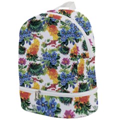 Flowers Pattern Zip Bottom Backpack by goljakoff