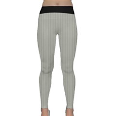 Silver Cloud Grey & Black - Classic Yoga Leggings by FashionLane
