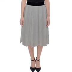 Silver Cloud Grey & Black - Classic Midi Skirt by FashionLane