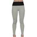 Silver Cloud Grey & Black - Lightweight Velour Classic Yoga Leggings View1