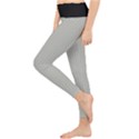 Silver Cloud Grey & Black - Lightweight Velour Classic Yoga Leggings View3