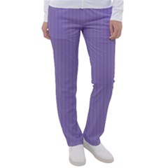 Bougain Villea Purple & Black - Casual Pants by FashionLane