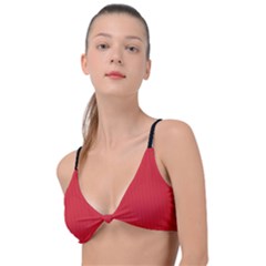 Amaranth Red & Black - Knot Up Bikini Top by FashionLane