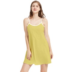 Arylide Yellow & Black - Summer Frill Dress by FashionLane