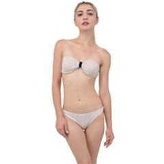 Antique White & Black - Classic Bandeau Bikini Set by FashionLane