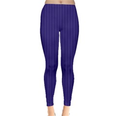 Berry Blue & White - Leggings  by FashionLane