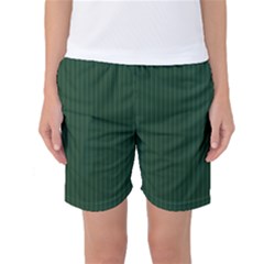 Eden Green & White - Women s Basketball Shorts by FashionLane