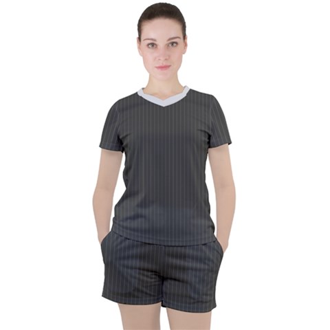 Beluga Grey & White - Women s Tee And Shorts Set by FashionLane