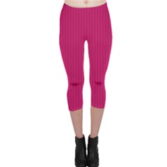 Peacock Pink & White - Capri Leggings  by FashionLane